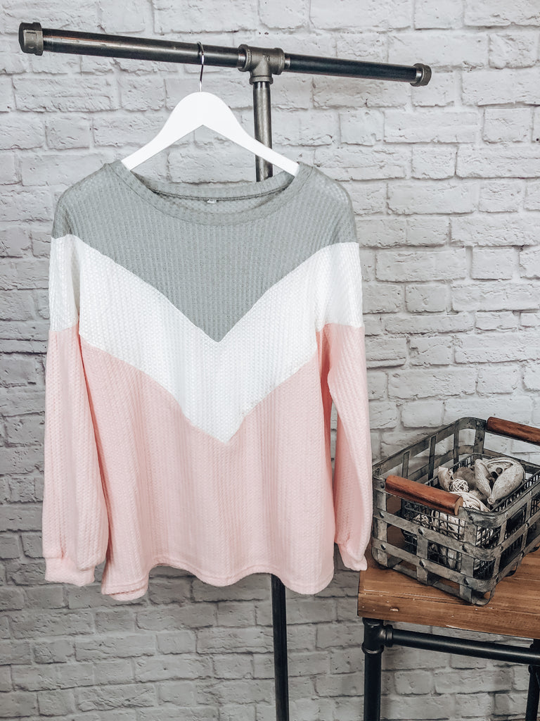 Ice Cream Waffle Knit Top