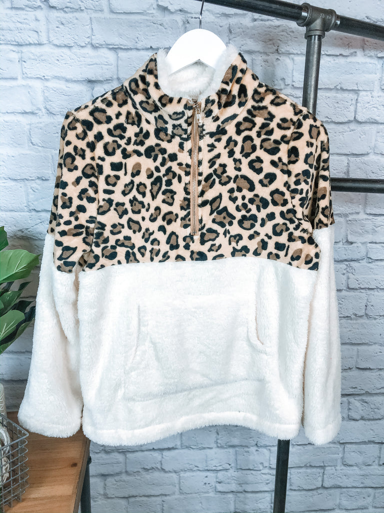 The Leopard Sherpa Pullover